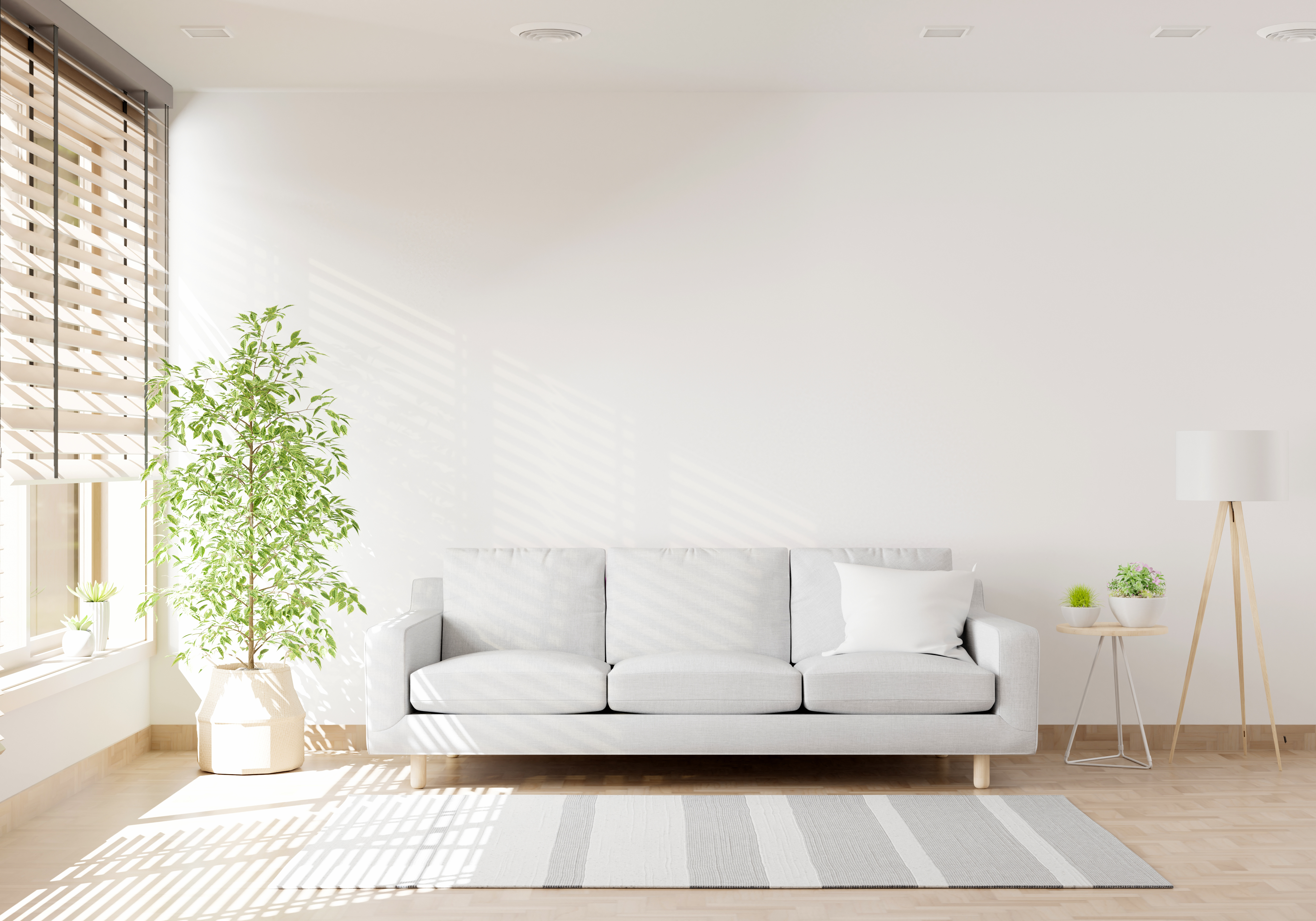 Clean, bright living room